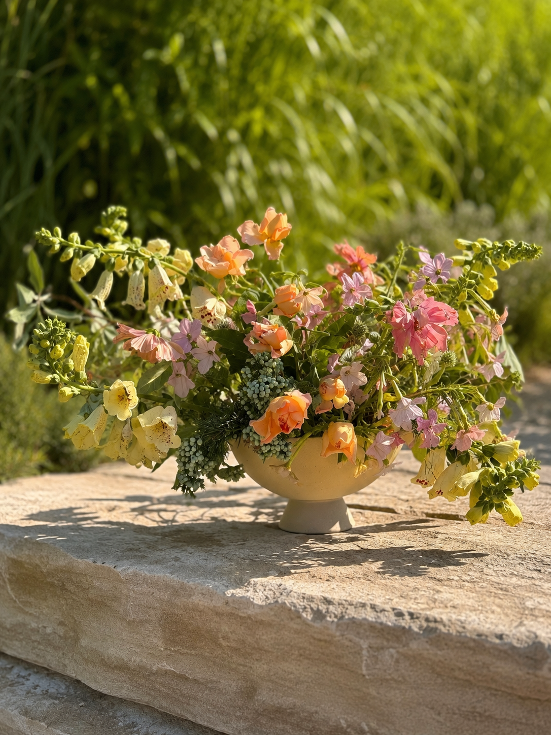 Garden-style compote arrangement workshop with 
Fox Cottage Farm New Hampshire
